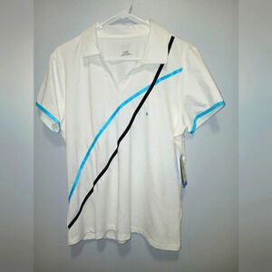 Izod performance cool fx white short sleeve shirt women's XL golf tennis